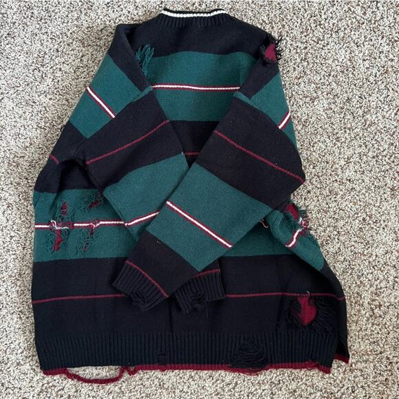 NWT AELFRIC EDEN GREEN BLACK MENS SWEATER SIZE M - Picture 11 of 11